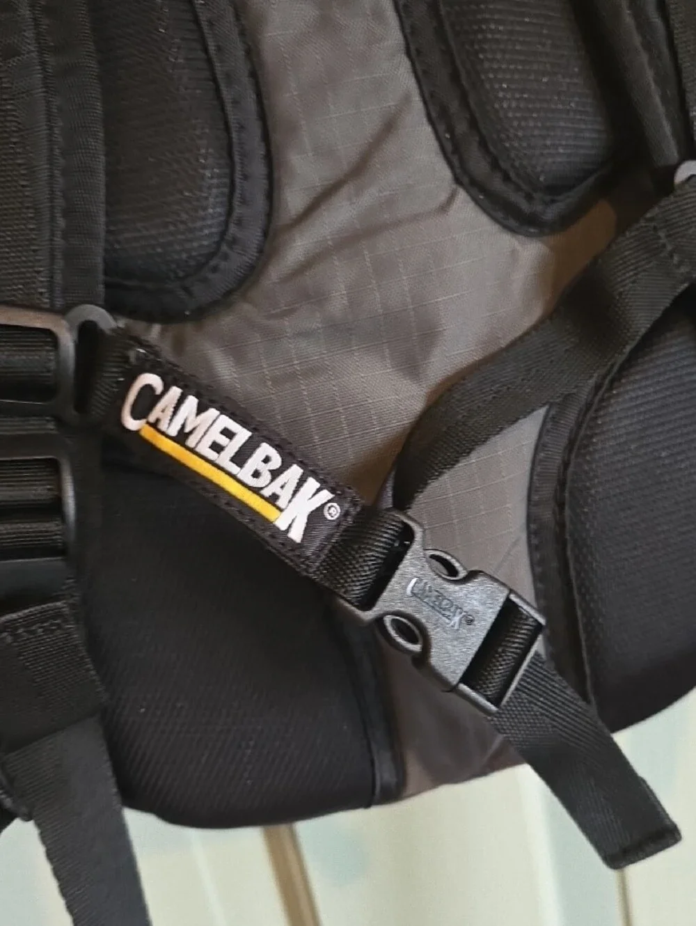 CamelBak Black and Gray Hydration Backpack with Yellow Accents